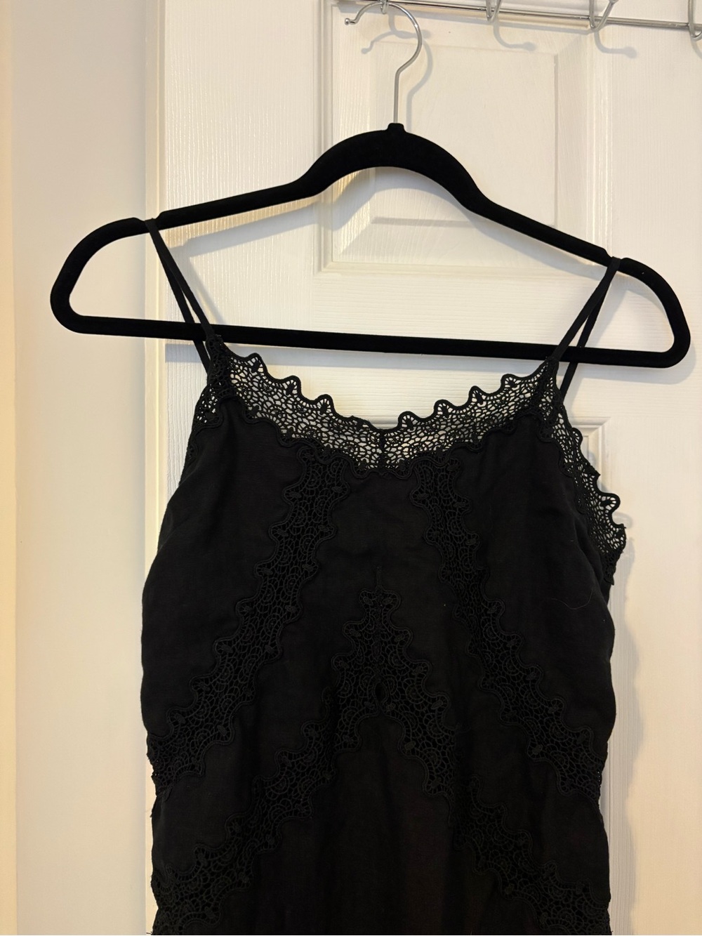 J. Crew Black Lace-Trim Linen Dress - Picture 3 of 5